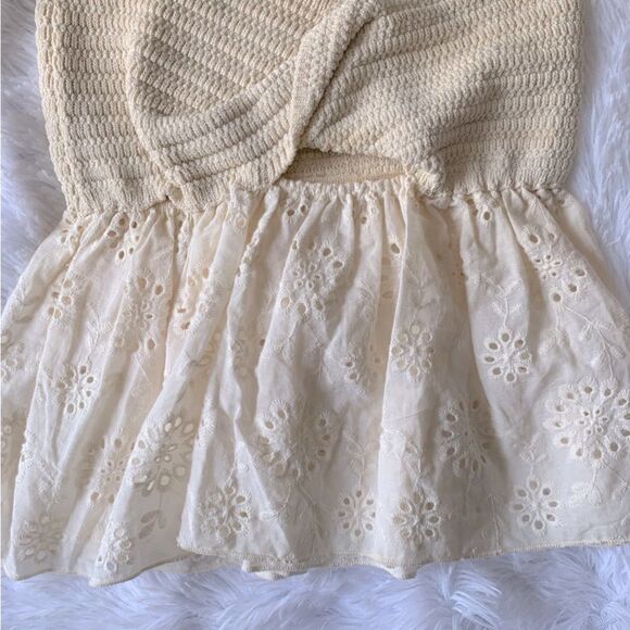 ZARA CREAM CROCHET TOP - Picture 5 of 6